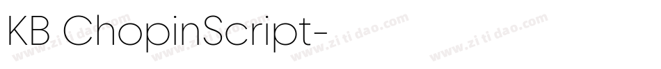 KB ChopinScript字体转换